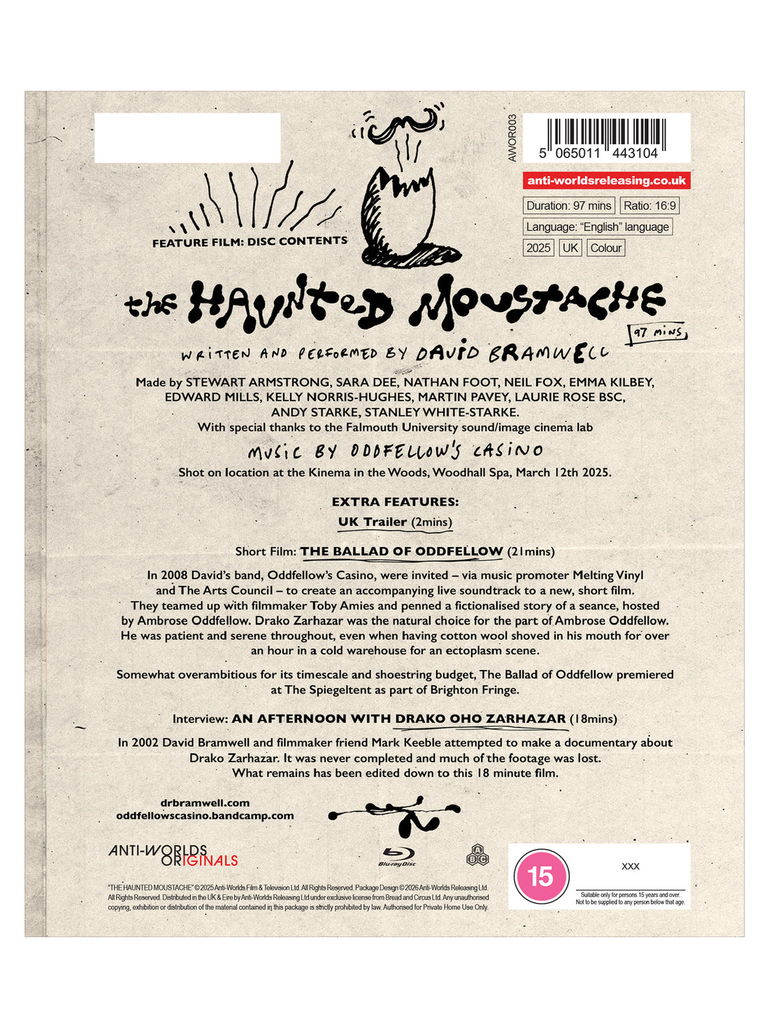 PRE-ORDER The Haunted Moustache (2025) LE 1000 Digipak Anti-World - Blu-ray / CD