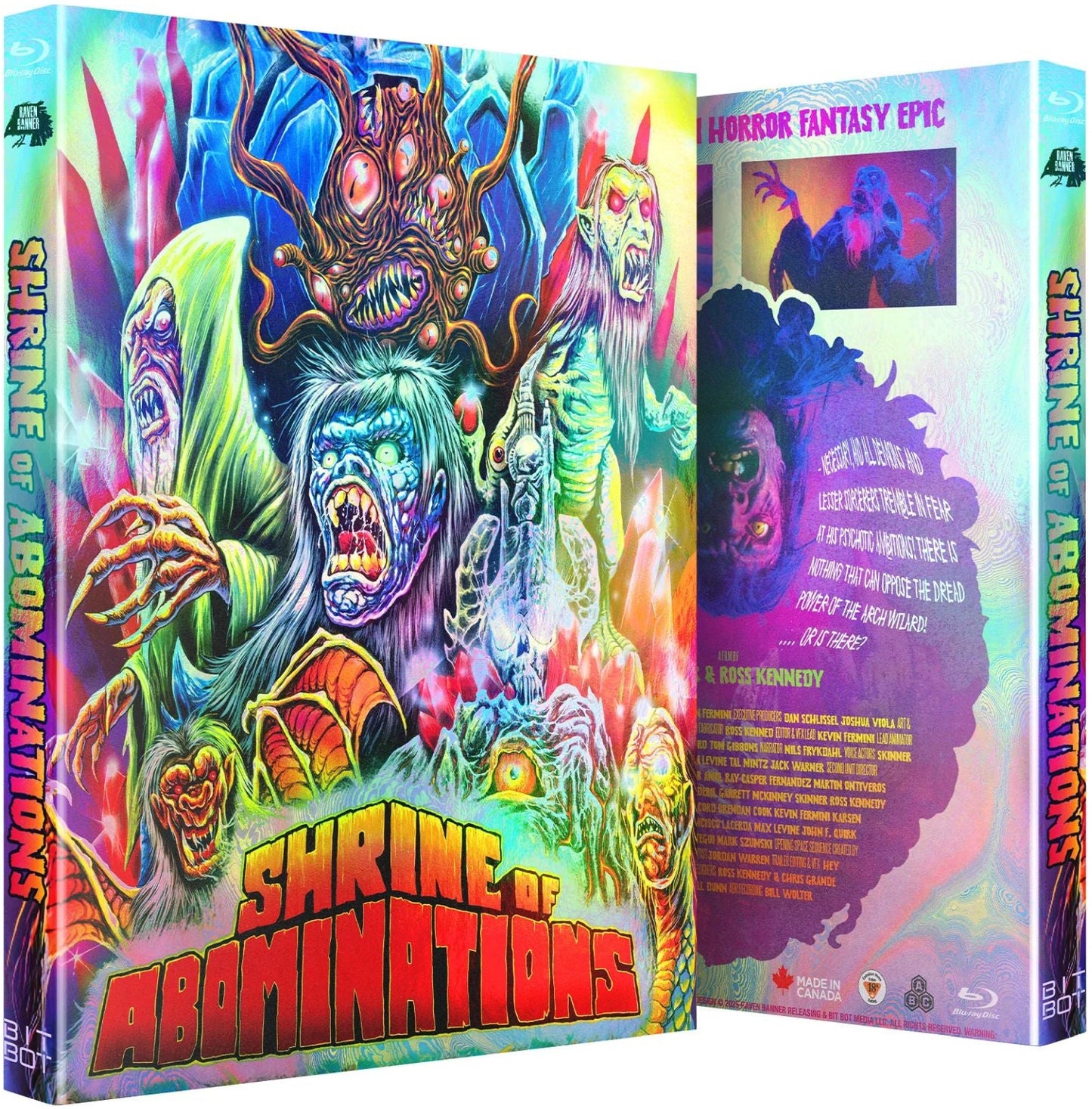 PRE-ORDER Shrine of Abominations (2025) LE Slipcover Bit Bot/Raven Banner - Blu-ray