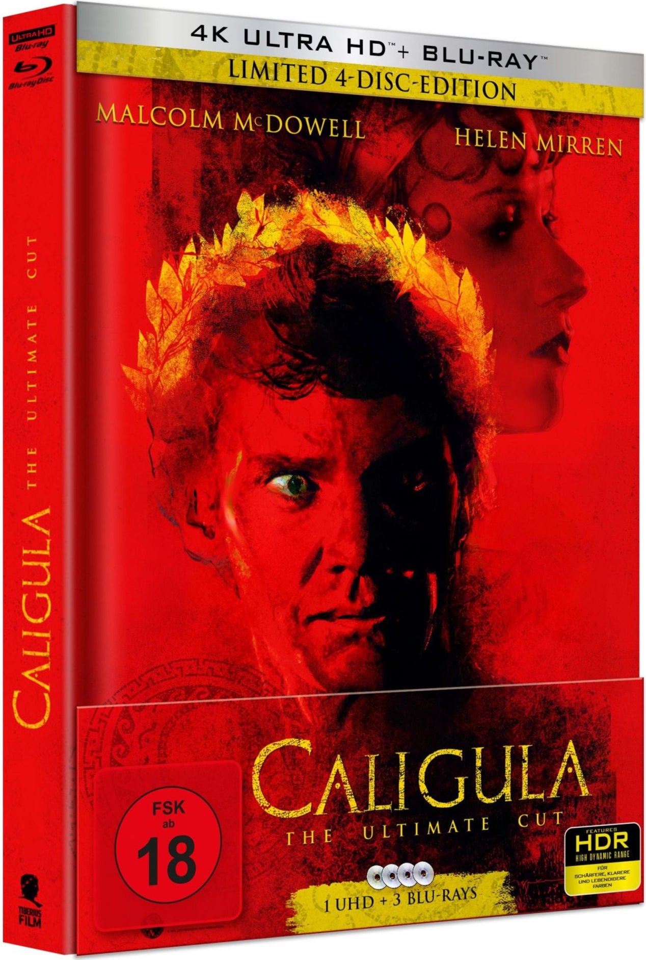 PRE-ORDER Caligula: The Ultimate Cut (1979) LE 4-Disc Mediabook - 4K / Blu-ray Region B