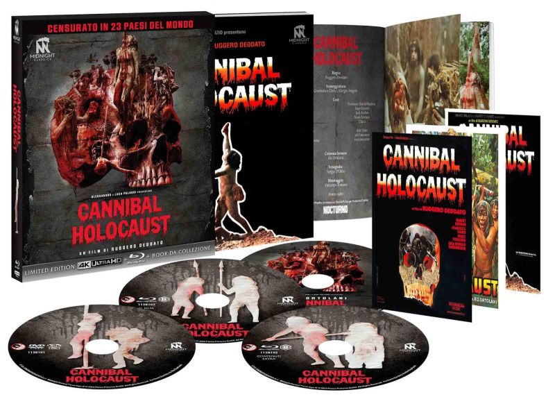 Cannibal Holocaust (1980) 4-Disc Limited Edition 1000 - 4K UHD / Blu-ray Region B / CD Soundtrack