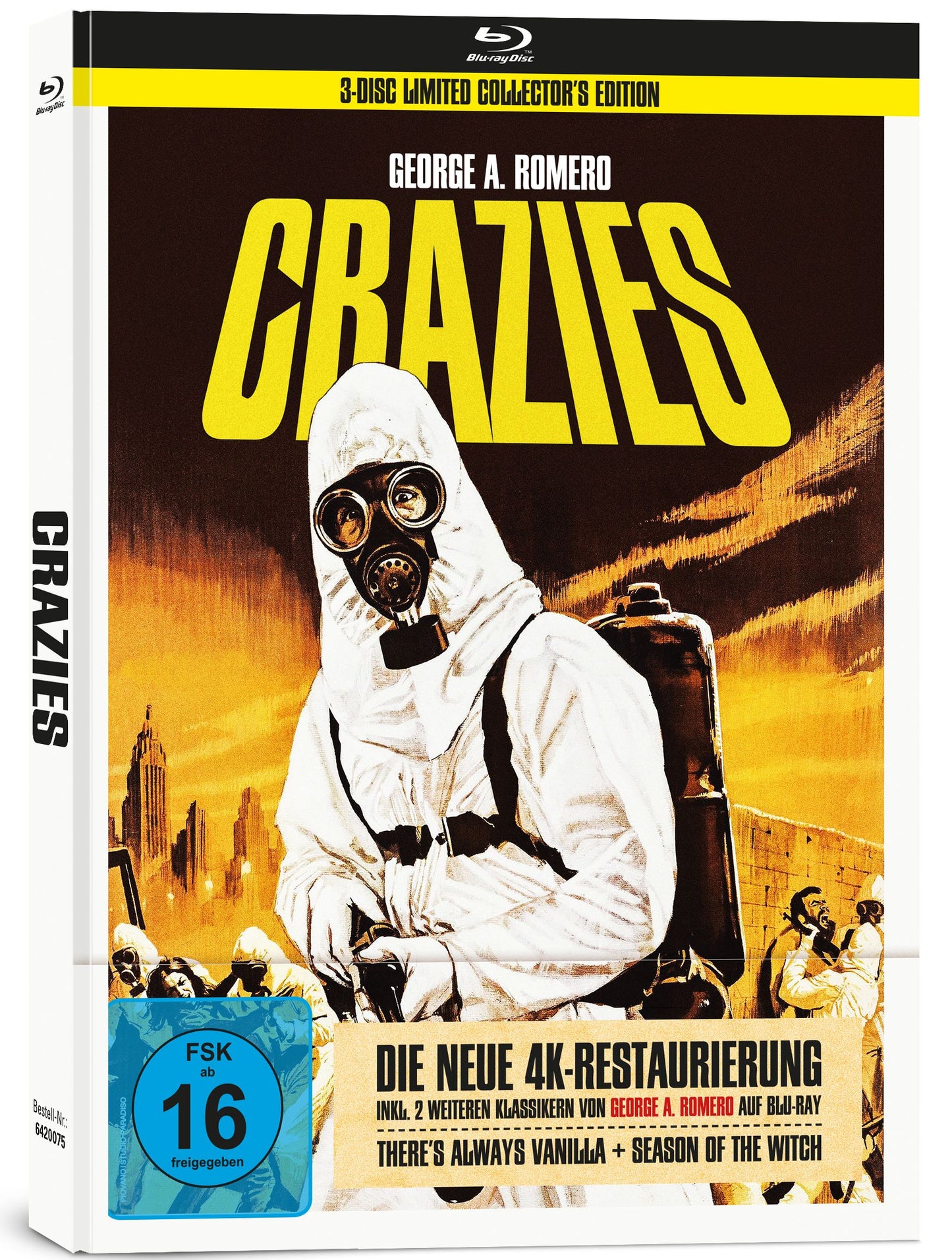 The Crazies (1973) LE Mediabook w/ 2 Bonus Romero Films - Blu-ray Region B