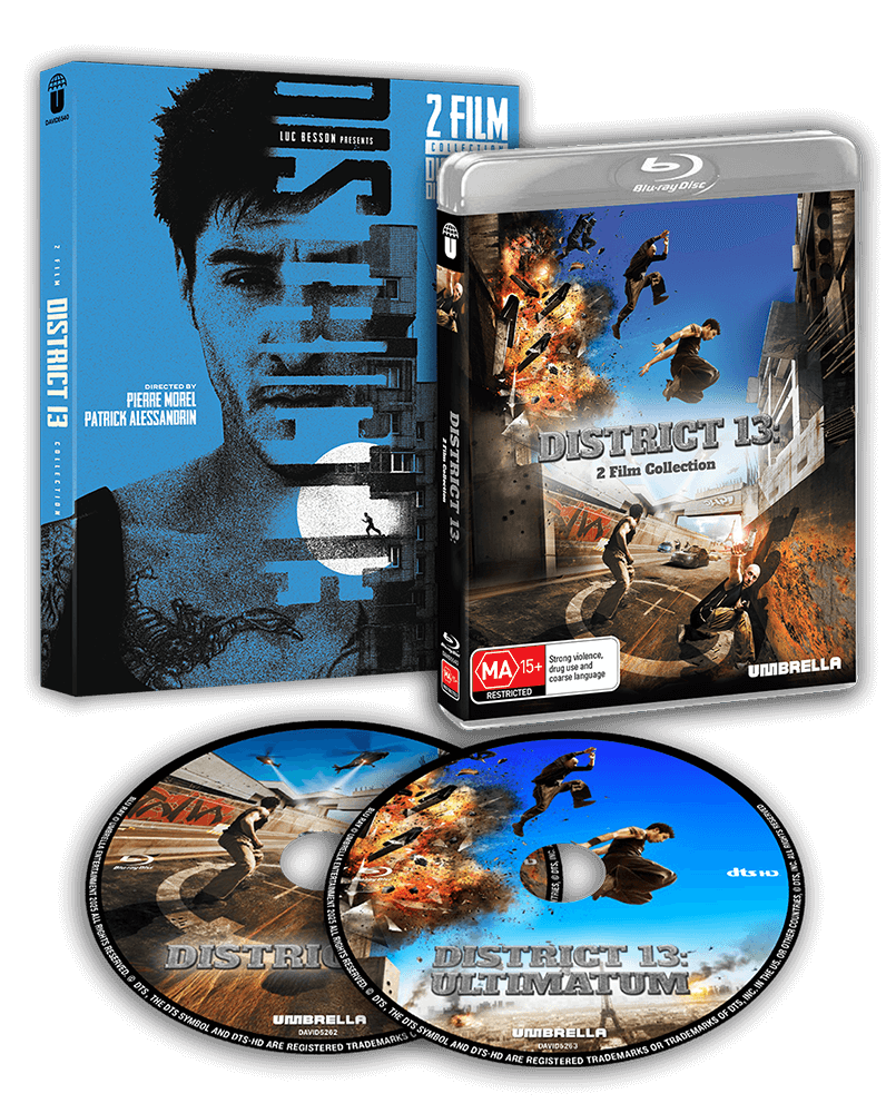 PRE-ORDER District 13: 2 Film Collection (2004, 2009) w/ Slipcover Umbrella - Blu-ray Region Free
