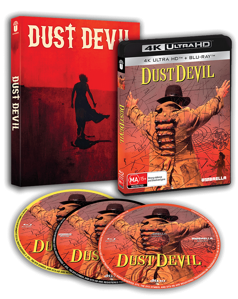 PRE-ORDER Dust Devil (1992) 3-Disc LE Slipcover Umbrella - 4K UHD / Blu-ray Region Free