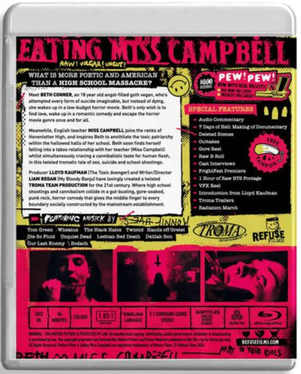 Eating Miss Campbell (2022) LE 2500 Signed Slipcover - Blu-ray Region Free