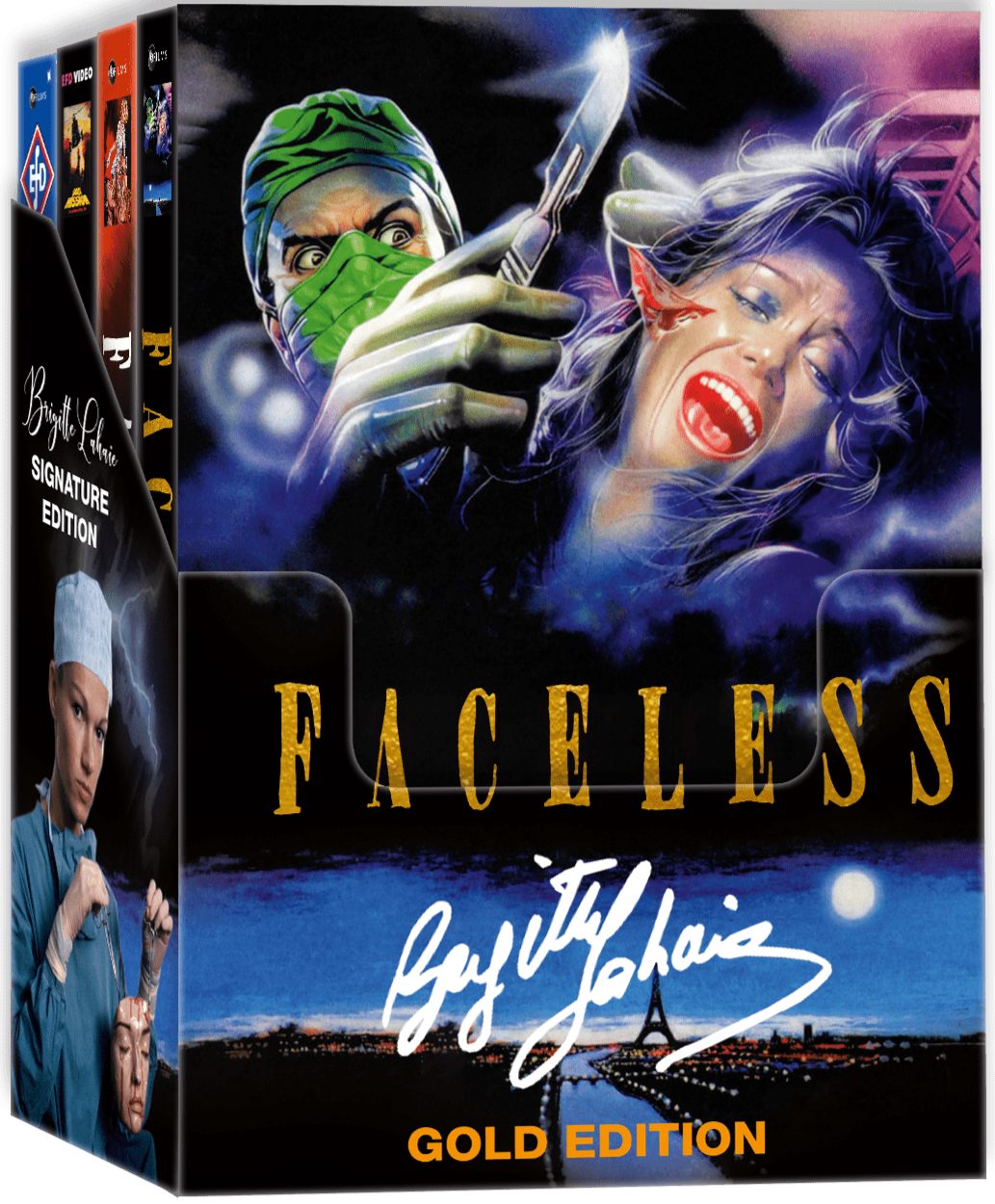 Faceless - Gold Edition Brigitte Lahaie Signature 4x Mediabook Set - Blu-ray Region B