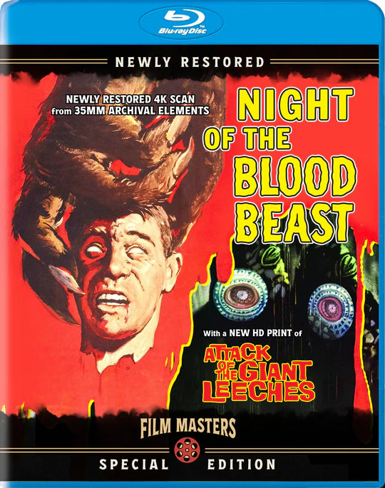 PRE-ORDER Night of the Blood Beast /Attack Of The Giant Leeches - Blu-ray Region Free