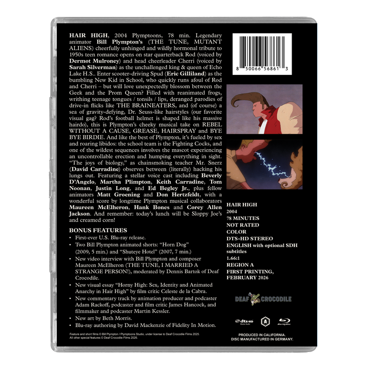 PRE-ORDER Hair High (2004) Deluxe Limited Edition Deaf Crocodile - Blu-ray