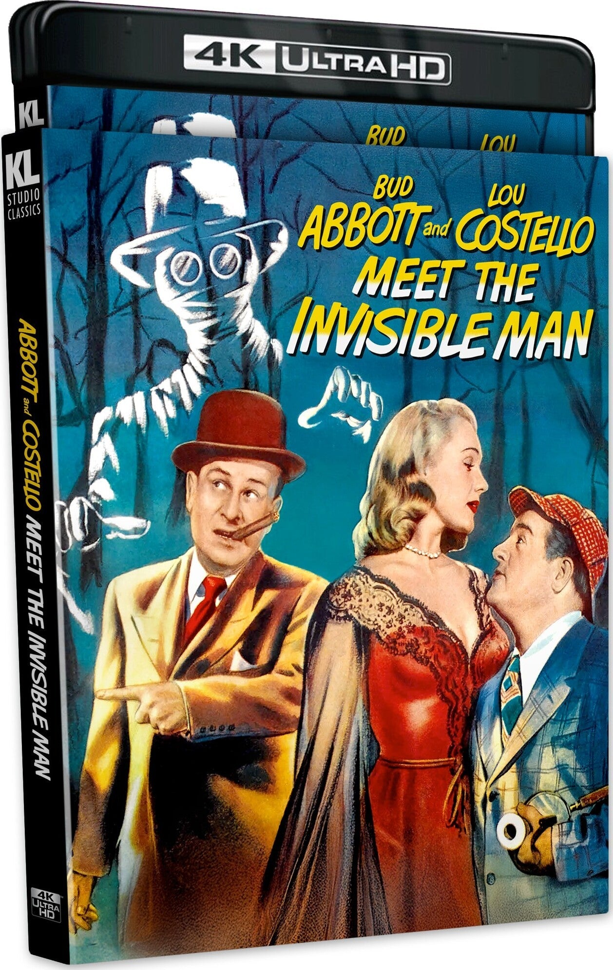 Abbott and Costello Meet The Invisible Man (1951) LE Slipcover Kino Lorber - 4K UHD *NOTE*