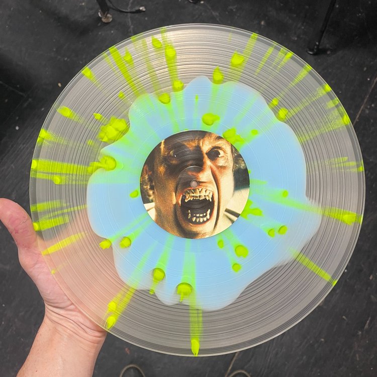 C.H.U.D. II (1989) OST by Nicholas Pike - Baby Blue Milky Clear Neon Yellow Splatter Vinyl