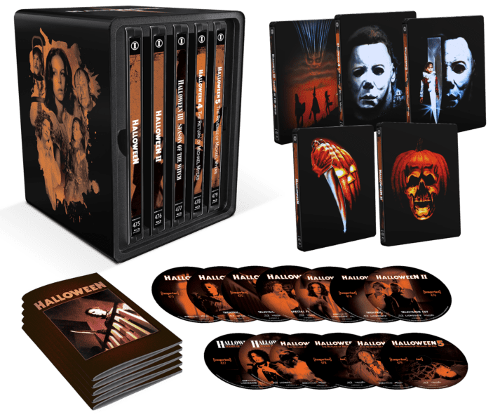 PRE-ORDER Halloween 1 - 5 ('78 - '89) Limited Edition Steelbook Library Case - Imprint - 4K UHD / Blu-ray Region Free