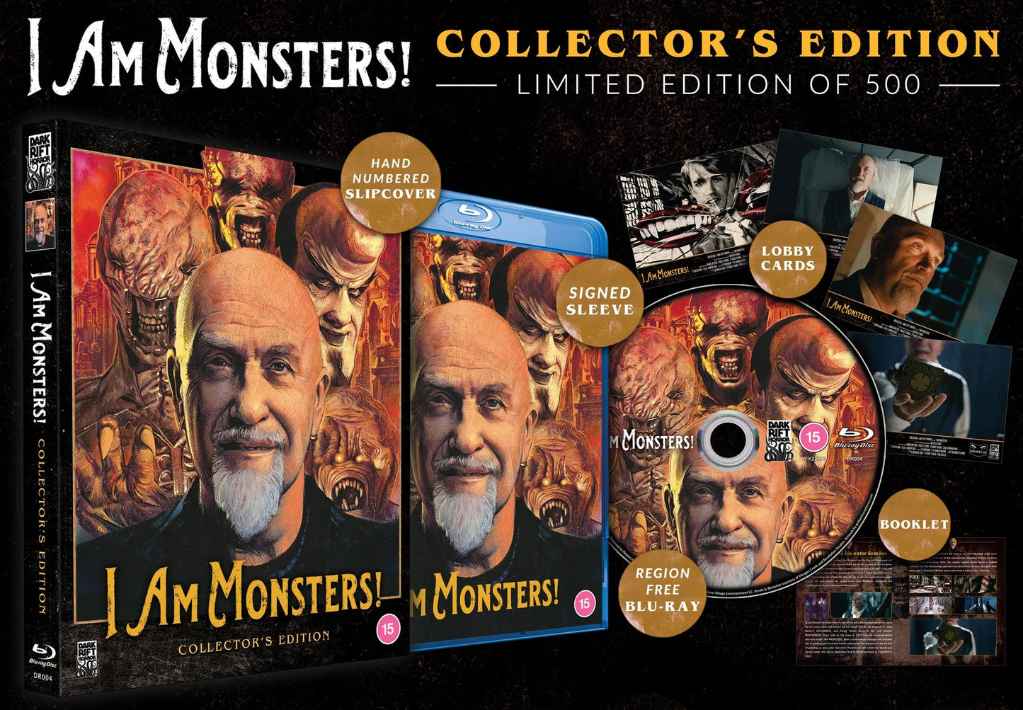 I Am Monsters! (2023) LE 500 Slipcover SIGNED Dark Rift - Blu-ray Region Free