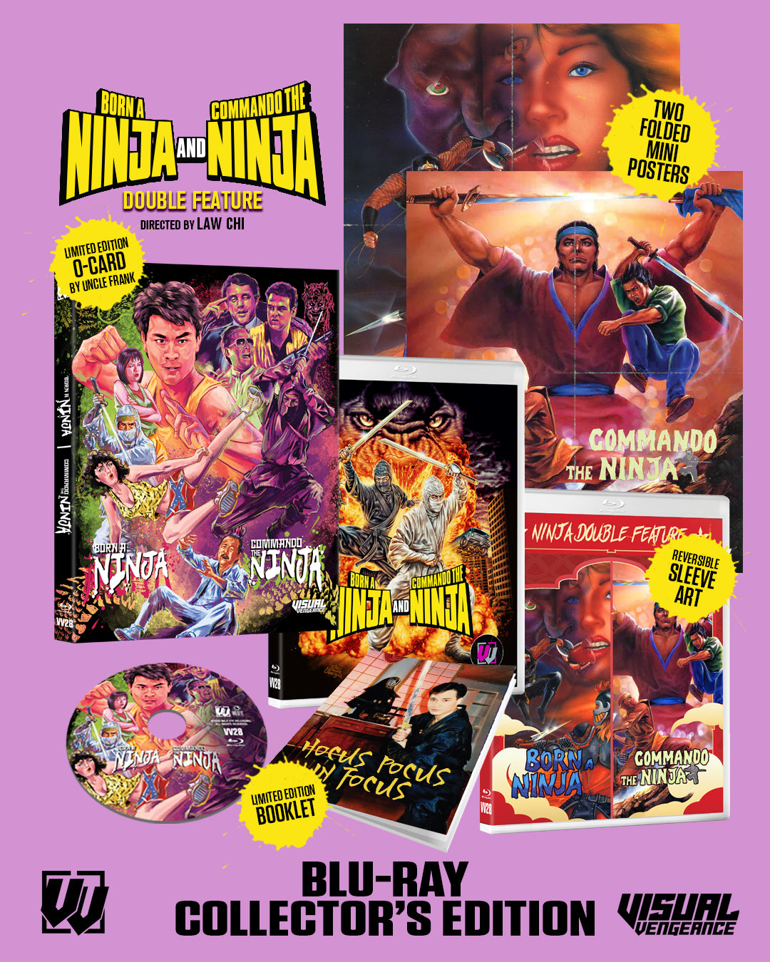 Born a Ninja / Commando the Ninja (Double Feature) Collector's Edition Visual Vengeance - Blu-ray