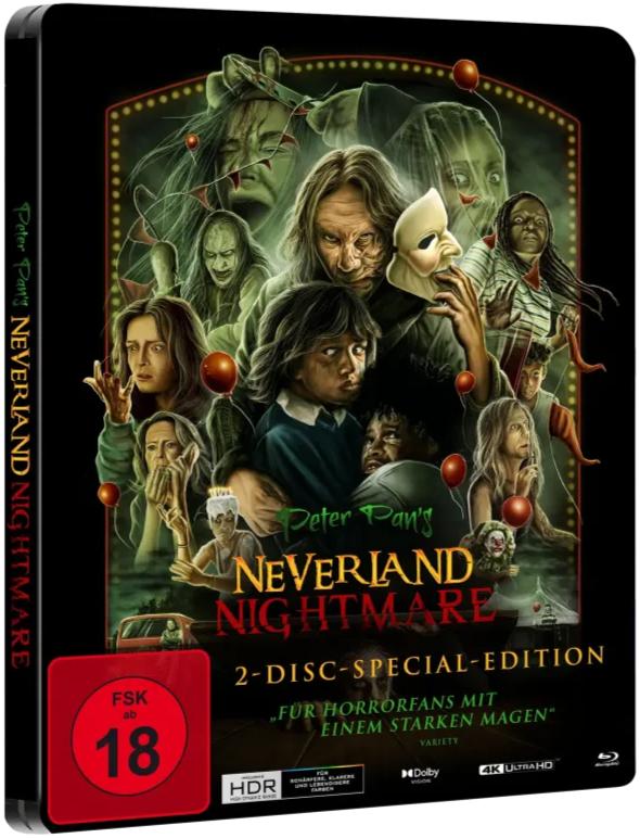 Peter Pan's Neverland Nightmare (2025) Limited Edition Steelbook Plaion - 4K UHD / Blu-ray Region B
