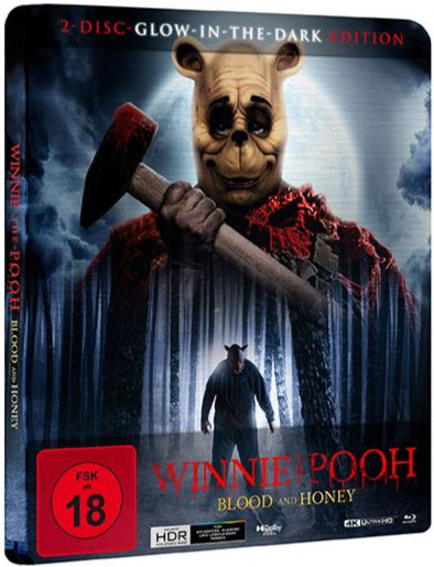 Winnie the Pooh: Blood and Honey (2023) LE Glow in the Dark Steelbook - 4K UHD