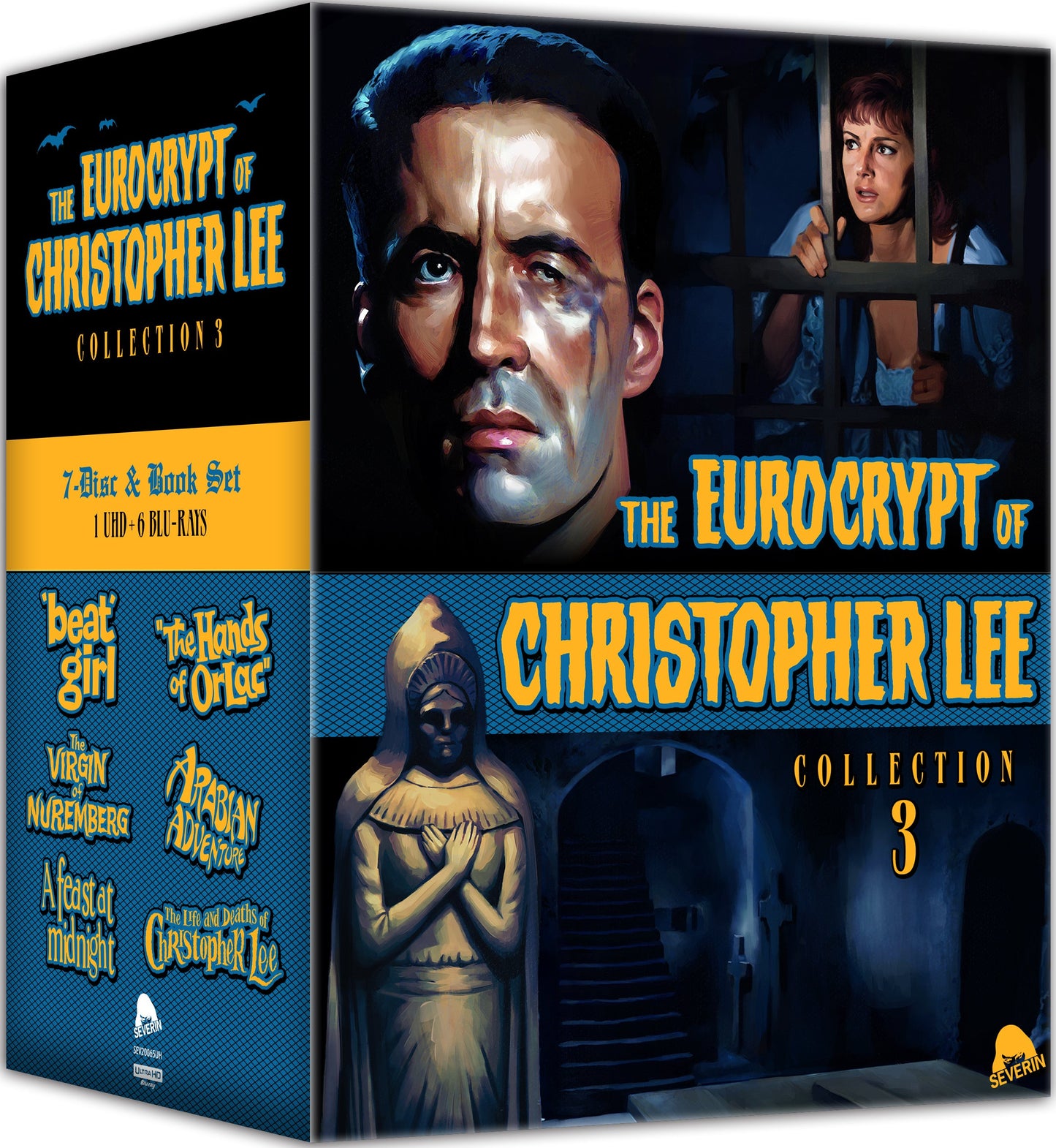 PRE-ORDER The Eurocrypt of Christopher Lee (6 Films) 7-Disc Box Set Severin - 4K UHD / Blu-ray