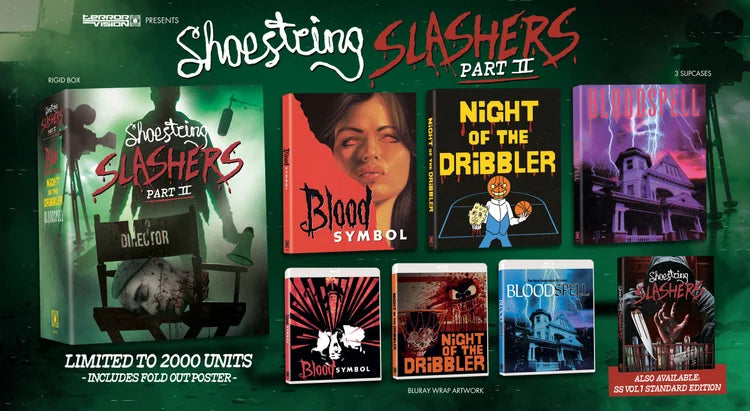 PRE-ORDER Shoestring Slashers Part II (3 Films) Limited 2000 Box Set Terror Vision - Blu-ray Region Free
