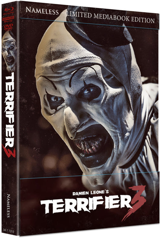 PRE-ORDER Terrifier 3 (2024) LE 1000 Mediabook A - 4K UHD / Blu-ray Region B