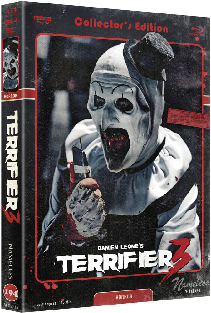 PRE-ORDER Terrifier 3 (2024) LE 1000 Mediabook C - 4K UHD / Blu-ray Region B