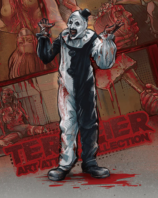 ART ATTACK - Terrifier Collector's Edition Boxset (4 Movie +Slipcases +Book +Brick Set +VHS +Sunglasses) 4K & Blu-ray
