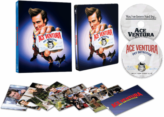 PRE-ORDER Ace Ventura: Pet Detective (1994) Limited Edition Steelbook w/ Lenticular Hardcase Via Vision - 4K UHD / Blu-ray Region Free