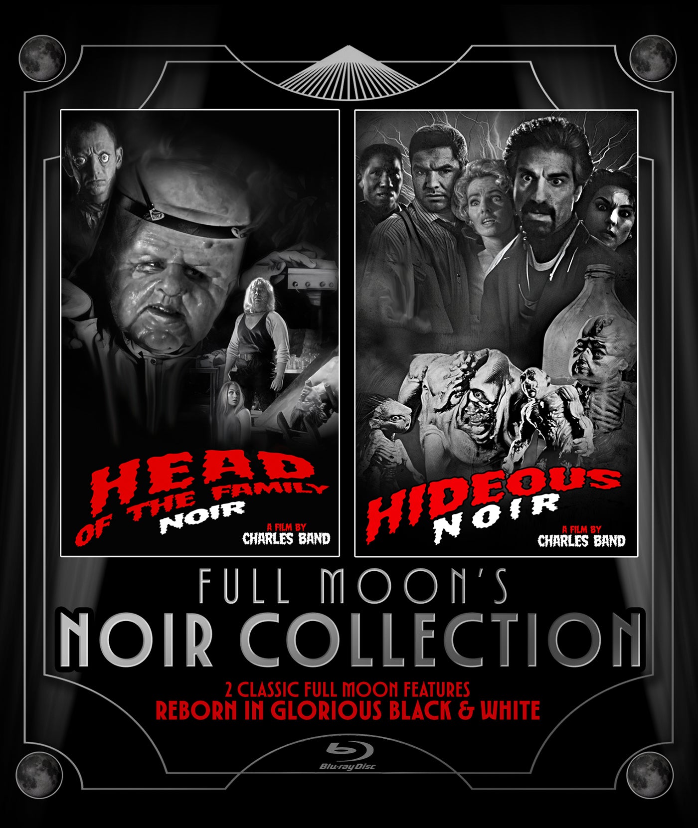PRE-ORDER Full Moon's Noir Double Feature: Head Of The Family / Hideous! - Blu-ray Region Free