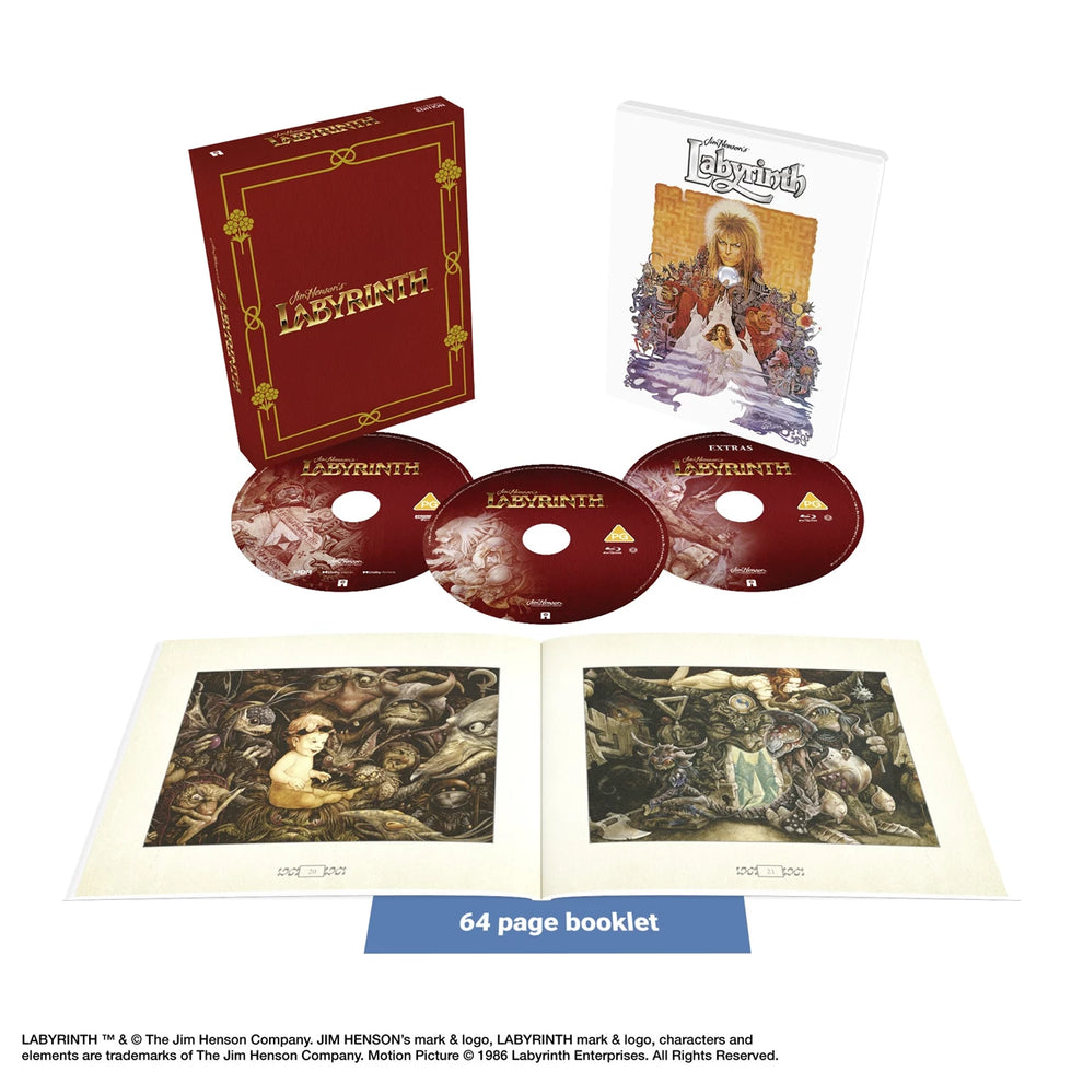 PRE-ORDER Labyrinth (1986) UK Limited Collector's Edition w/ Steelbook - 4K UHD / Blu-ray Region B