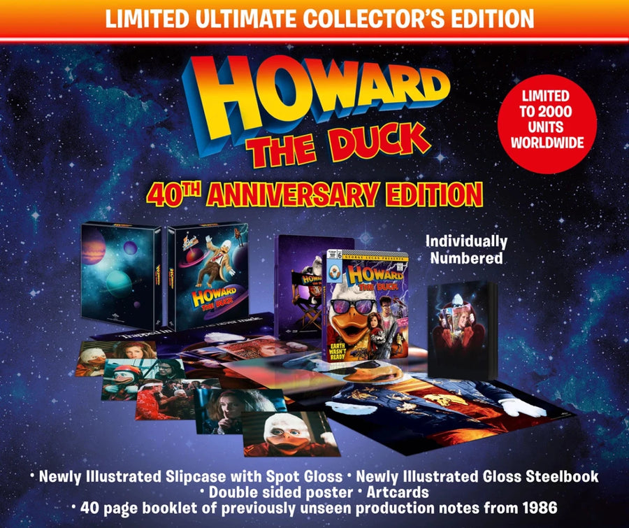 PRE-ORDER Howard the Duck (1986) UK Ultimate Collector's Edition Steelbook - 4K UHD / Blu-ray Region B *ONE PER PERSON*