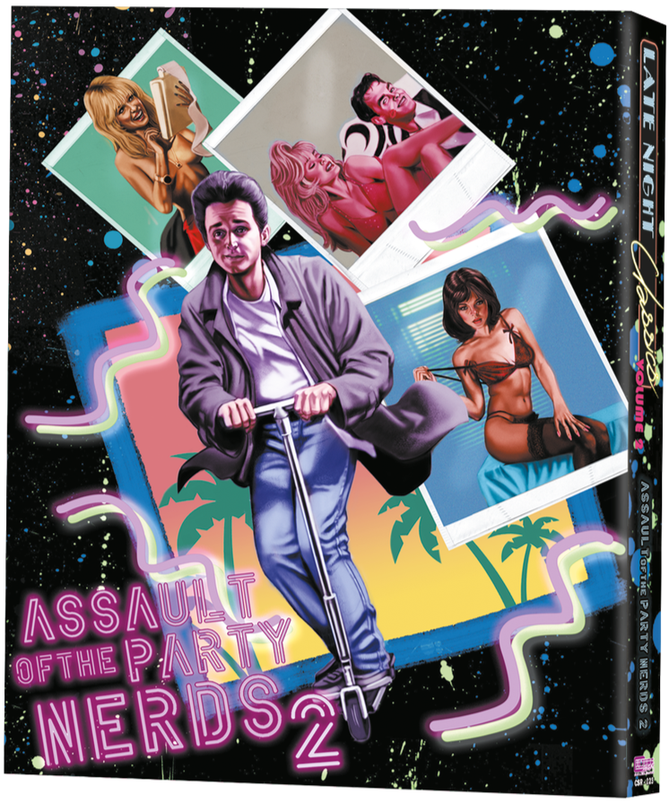 Late Night Classics Volume 2: Assault of the Party Nerds 1 & 2 ('95) LE Slipcover Culture Shock - Blu-ray