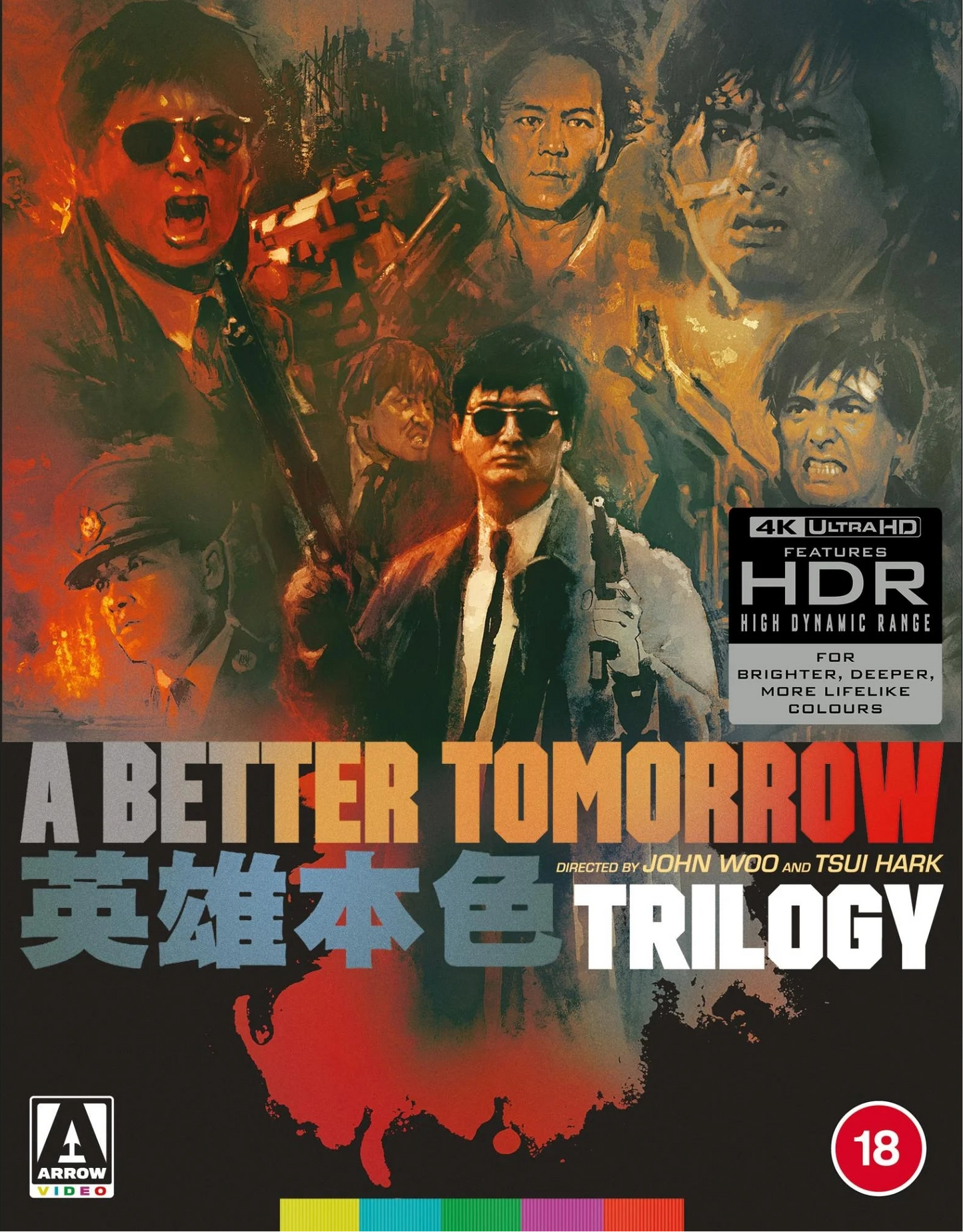 PRE-ORDER A Better Tomorrow Trilogy - Limited Edition Box Set Arrow UK - 4K UHD / Blu-ray Region B