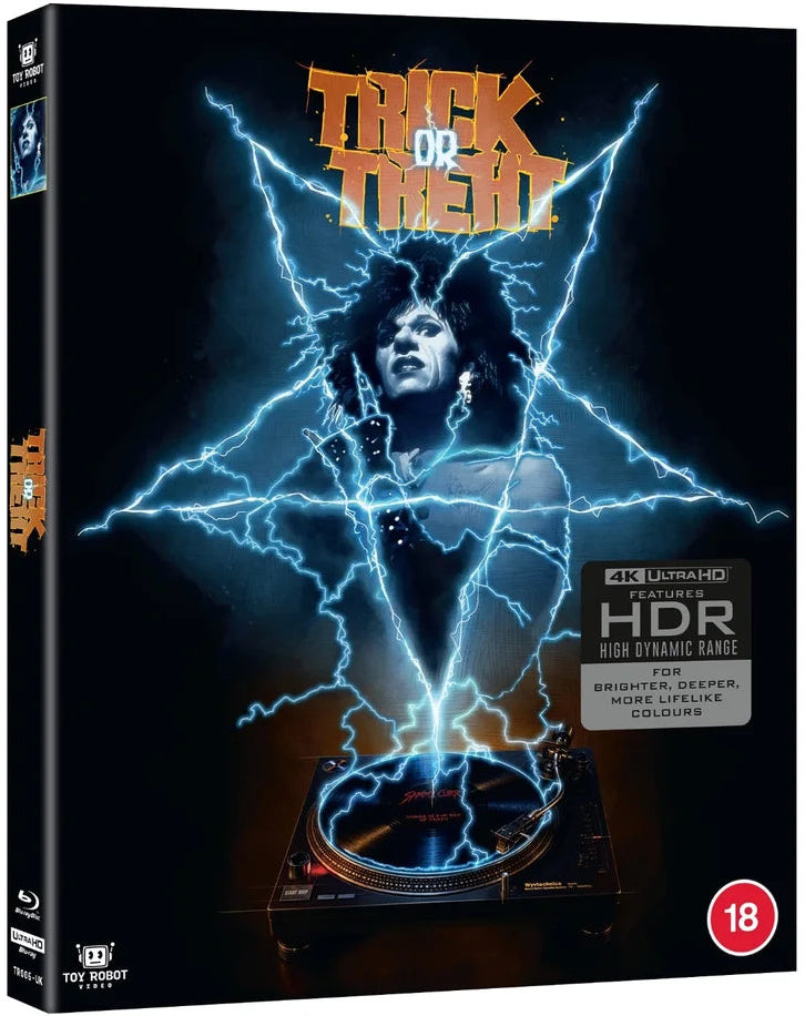 PRE-ORDER Trick or Treat (1986) LE Slipcover Toy Robot UK - 4K UHD / Blu-ray Region B