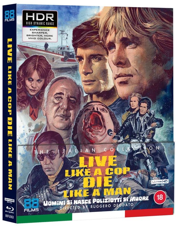 PRE-ORDER Live Like a Cop, Die Like a Man (1976) LE Slipcover 88 Films UK - 4K UHD / Blu-ray Region B