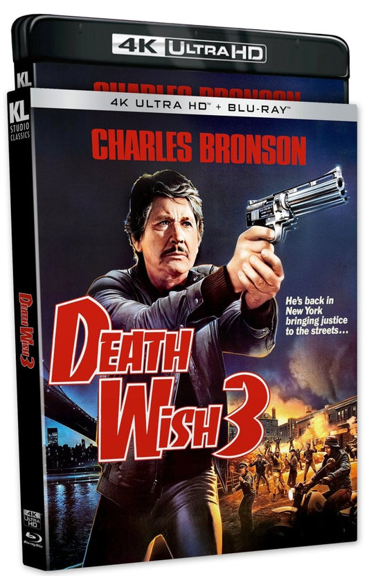 Death Wish 3 (1985) LE Slipcover Kino Lorber - 4K UHD / Blu-ray Region A *NOTE*