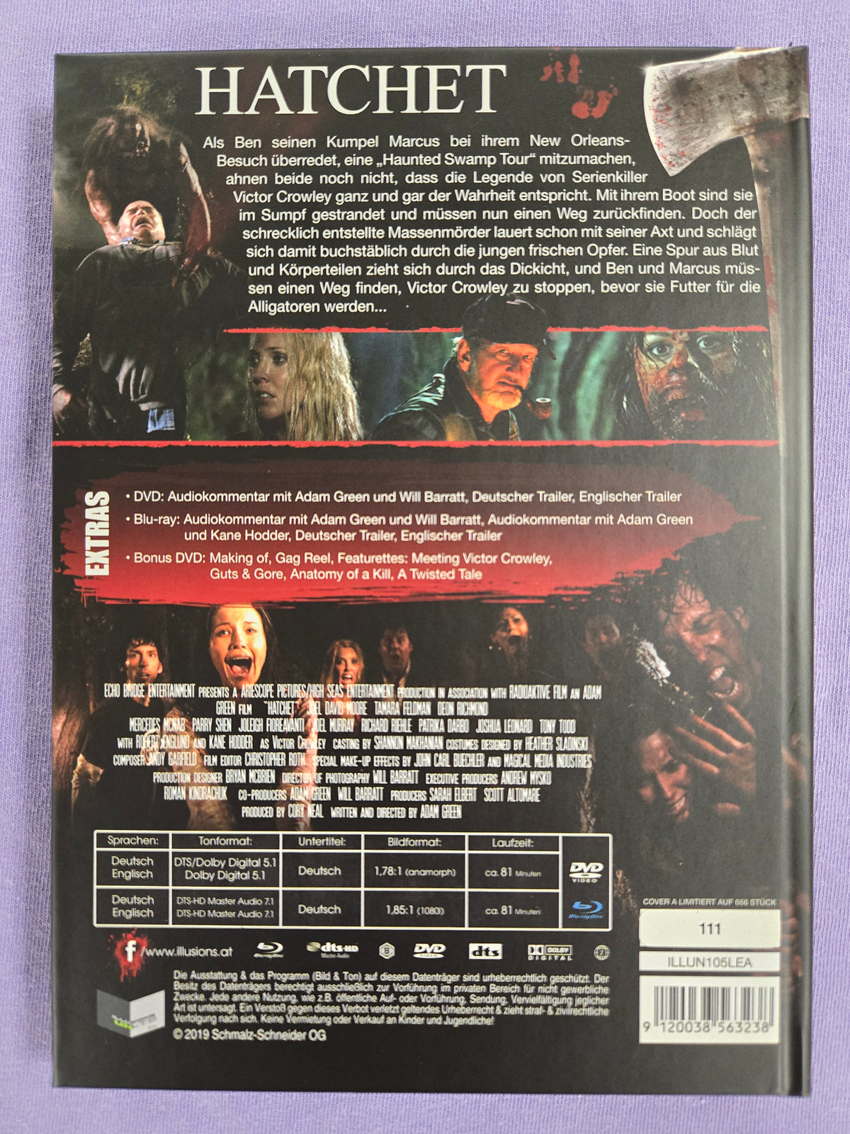 Hatchet (2006) USED LE 666 Mediabook - Blu-ray Region B