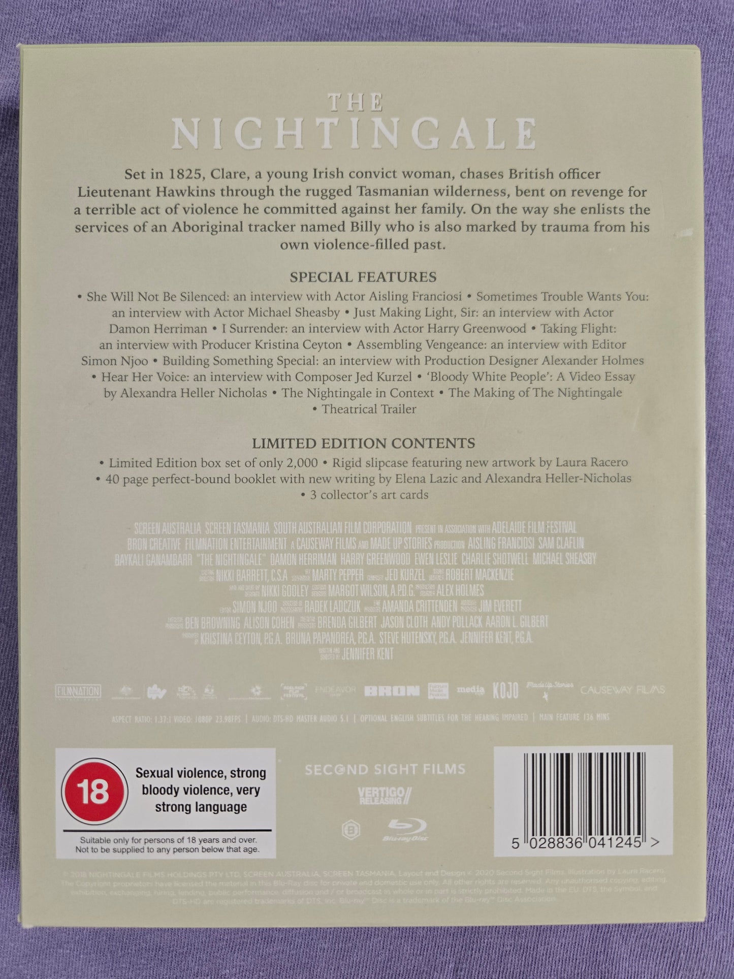 The Nightingale (2018) USED Limited Edition Second Sight - Blu-ray Region B