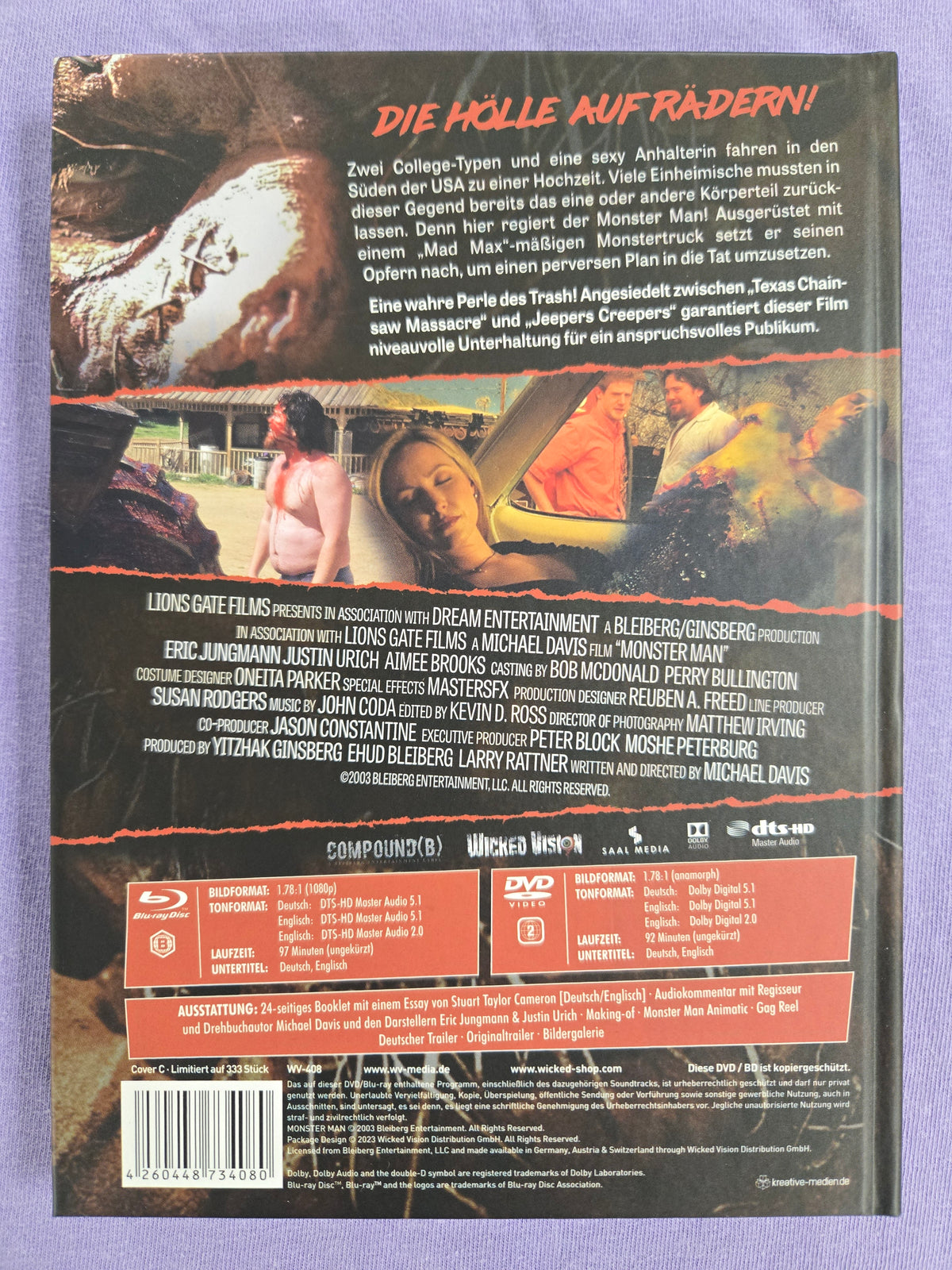 Monster Man (2003) USED LE 333 Mediabook - Blu-ray Region B