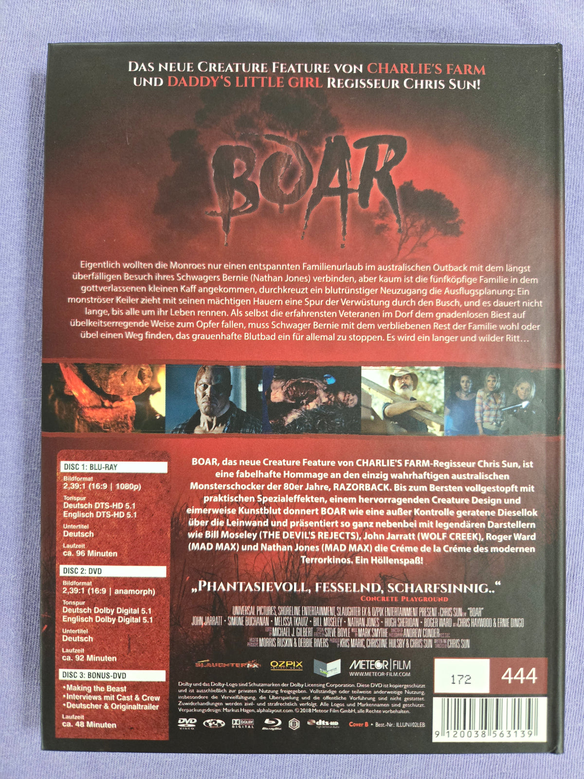 Boar (2017) USED LE 444 Mediabook - Blu-ray Region B