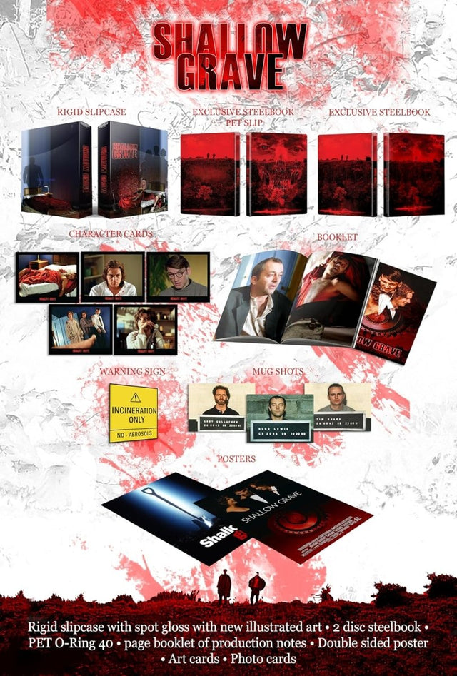 PRE-ORDER Shallow Grave (1994) UK Limited Collector's Edition Steelbook - 4K UHD