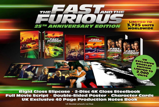 PRE-ORDER The Fast and the Furious - Ultimate Collectors Edition Steelbook Box Set - 4K UHD / Blu-ray