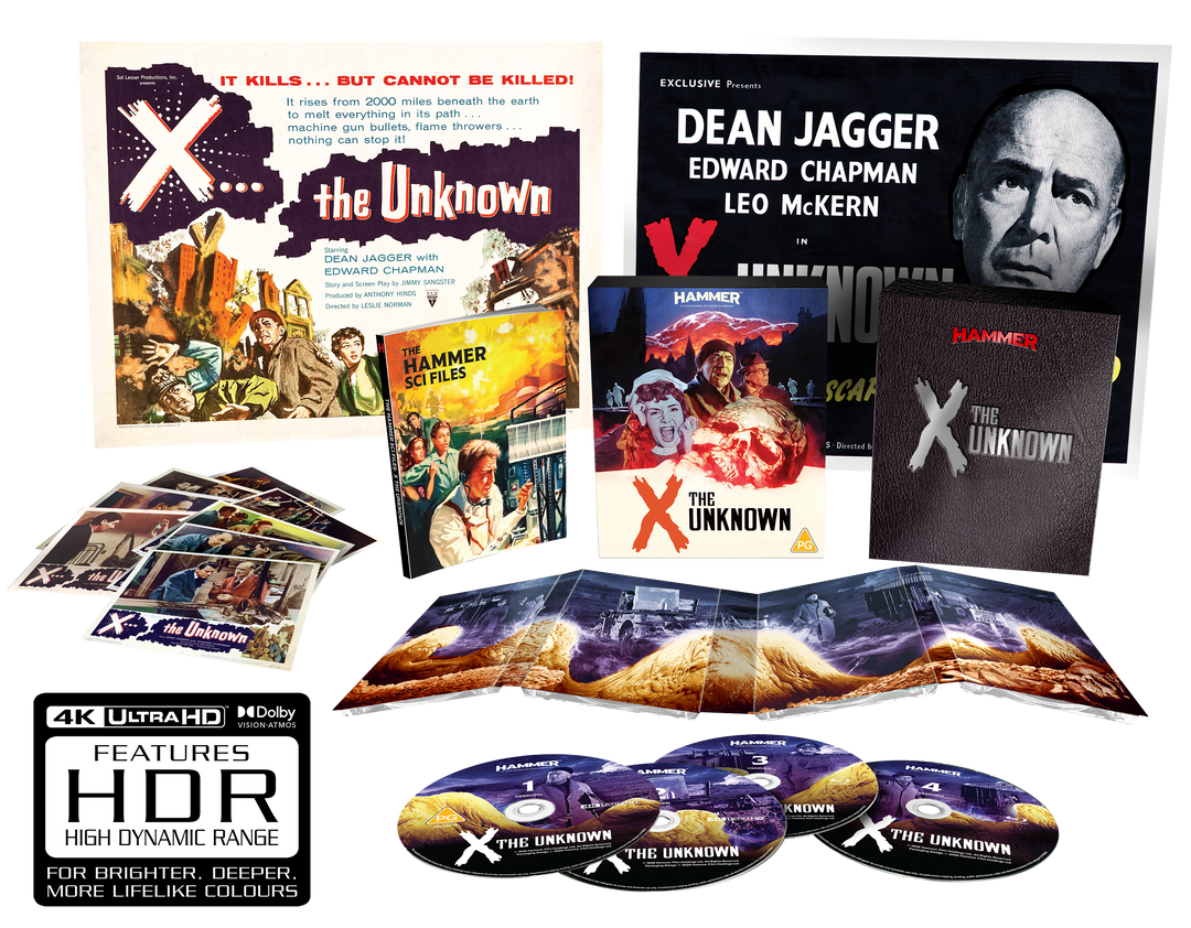 PRE-ORDER X The Unknown (1956) Limited Collector's Edition Hammer - 4K UHD / Blu-ray Region Free